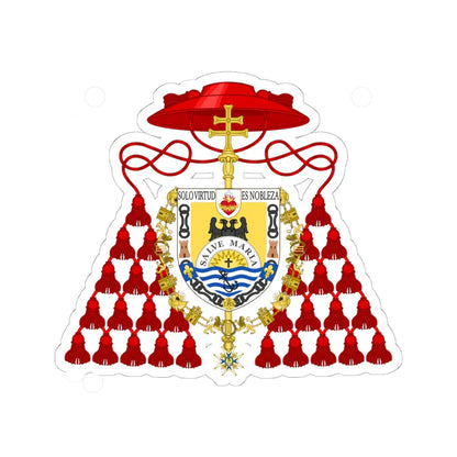 Coat of Arms of Cardinal Pedro Segura (Spain) (Coat of Arms) STICKER Vinyl Kiss-Cut Decal 6 Inch White - The Sticker Space