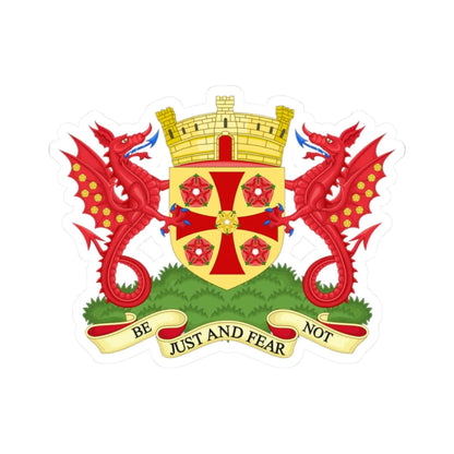 Coat of Arms of Carlisle (England) (Coat of Arms) STICKER Vinyl Kiss-Cut Decal 2 Inch White - The Sticker Space