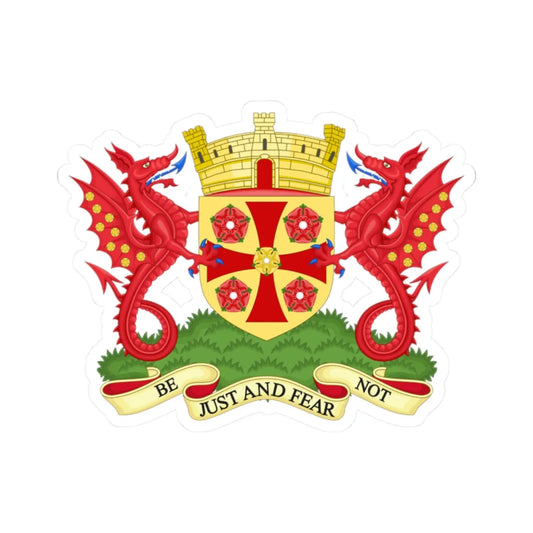 Coat of Arms of Carlisle (England) (Coat of Arms) STICKER Vinyl Kiss-Cut Decal 2 Inch White - The Sticker Space