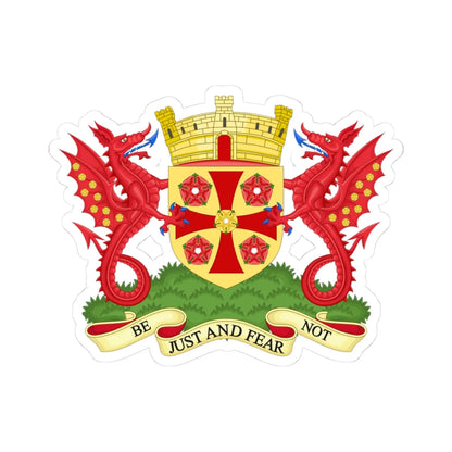 Coat of Arms of Carlisle (England) (Coat of Arms) STICKER Vinyl Kiss-Cut Decal 3 Inch White - The Sticker Space