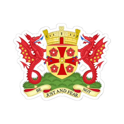 Coat of Arms of Carlisle (England) (Coat of Arms) STICKER Vinyl Kiss-Cut Decal 6 Inch White - The Sticker Space