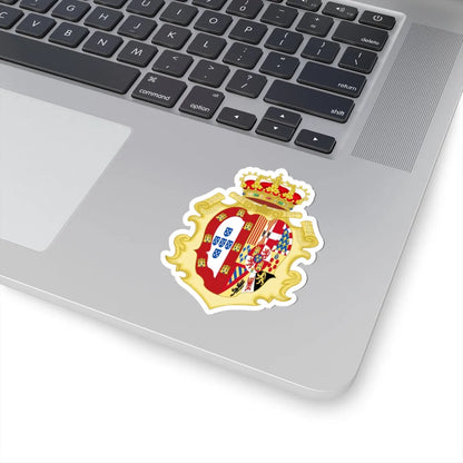Coat of Arms of Carlota Joaquina of Spain Queen of Portugal (Portugal) (Coat of Arms) STICKER Vinyl Kiss-Cut Decal - The Sticker Space