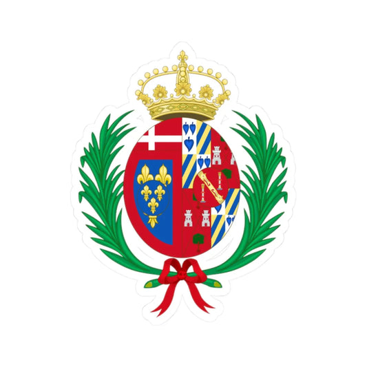 Coat of Arms of Carmen Duchess of Cádiz (Spain) (Coat of Arms) STICKER Vinyl Kiss-Cut Decal 2 Inch White - The Sticker Space