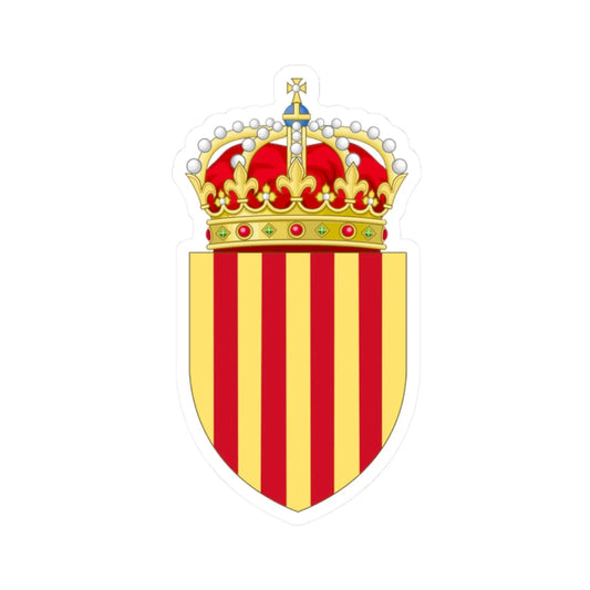 Coat of Arms of Catalonia (Spain) (Coat of Arms) STICKER Vinyl Kiss-Cut Decal 2 Inch White - The Sticker Space