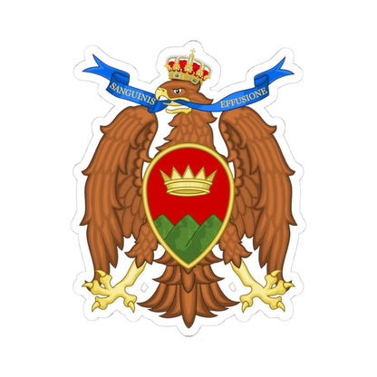 Coat of arms of Catanzaro (Italy) (Coat of Arms) STICKER Vinyl Kiss-Cut Decal 4 Inch White - The Sticker Space