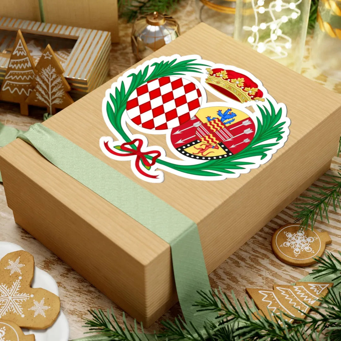 Coat of Arms of Catherine Charlotte Princess of Monaco (Spain) (Coat of Arms) STICKER Vinyl Kiss-Cut Decal - The Sticker Space