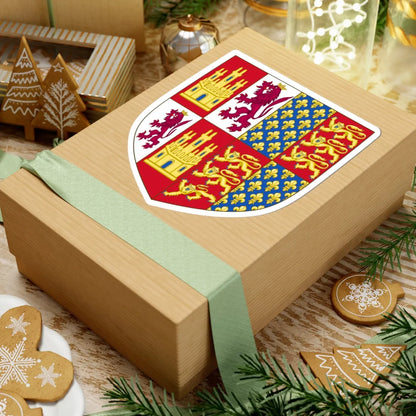 Coat of Arms of Catherine of Lancaster Queen Consort of Castile (Spain) (Coat of Arms) STICKER Vinyl Kiss-Cut Decal - The Sticker Space