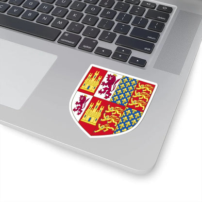 Coat of Arms of Catherine of Lancaster Queen Consort of Castile (Spain) (Coat of Arms) STICKER Vinyl Kiss-Cut Decal - The Sticker Space