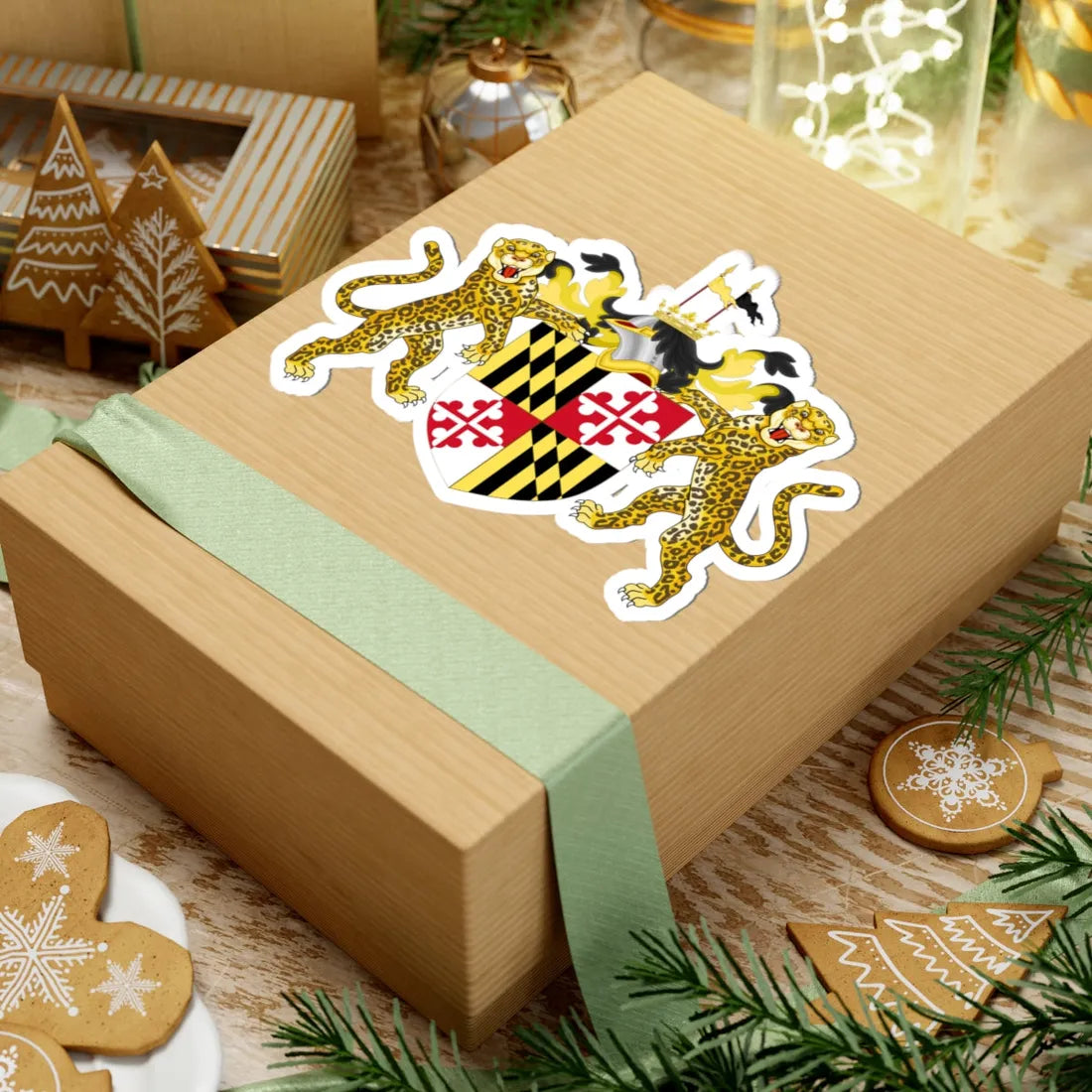 Coat of Arms of Cecil Calvert Baron Baltimore (Ireland) (Coat of Arms) STICKER Vinyl Kiss-Cut Decal - The Sticker Space