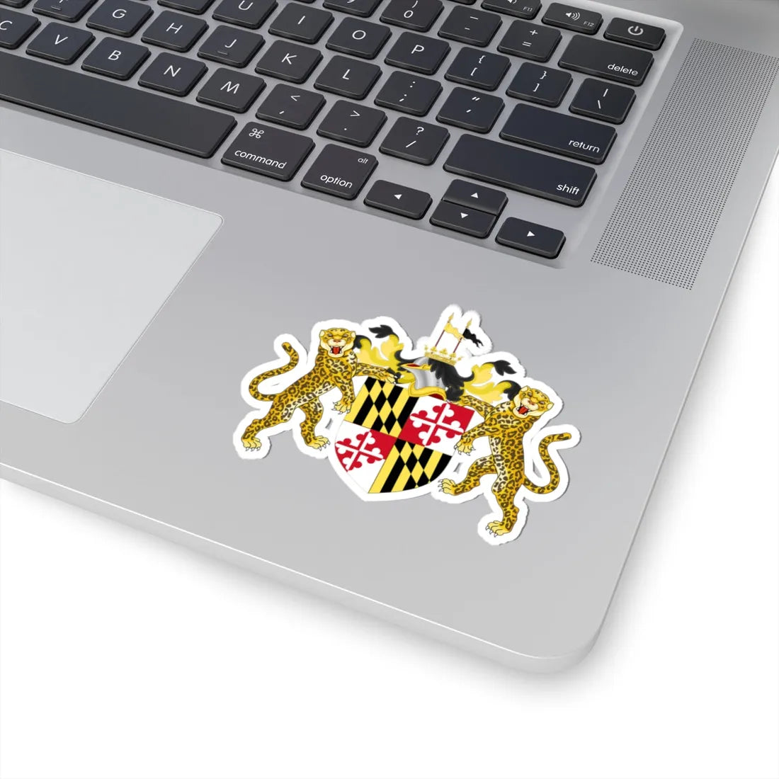 Coat of Arms of Cecil Calvert Baron Baltimore (Ireland) (Coat of Arms) STICKER Vinyl Kiss-Cut Decal - The Sticker Space