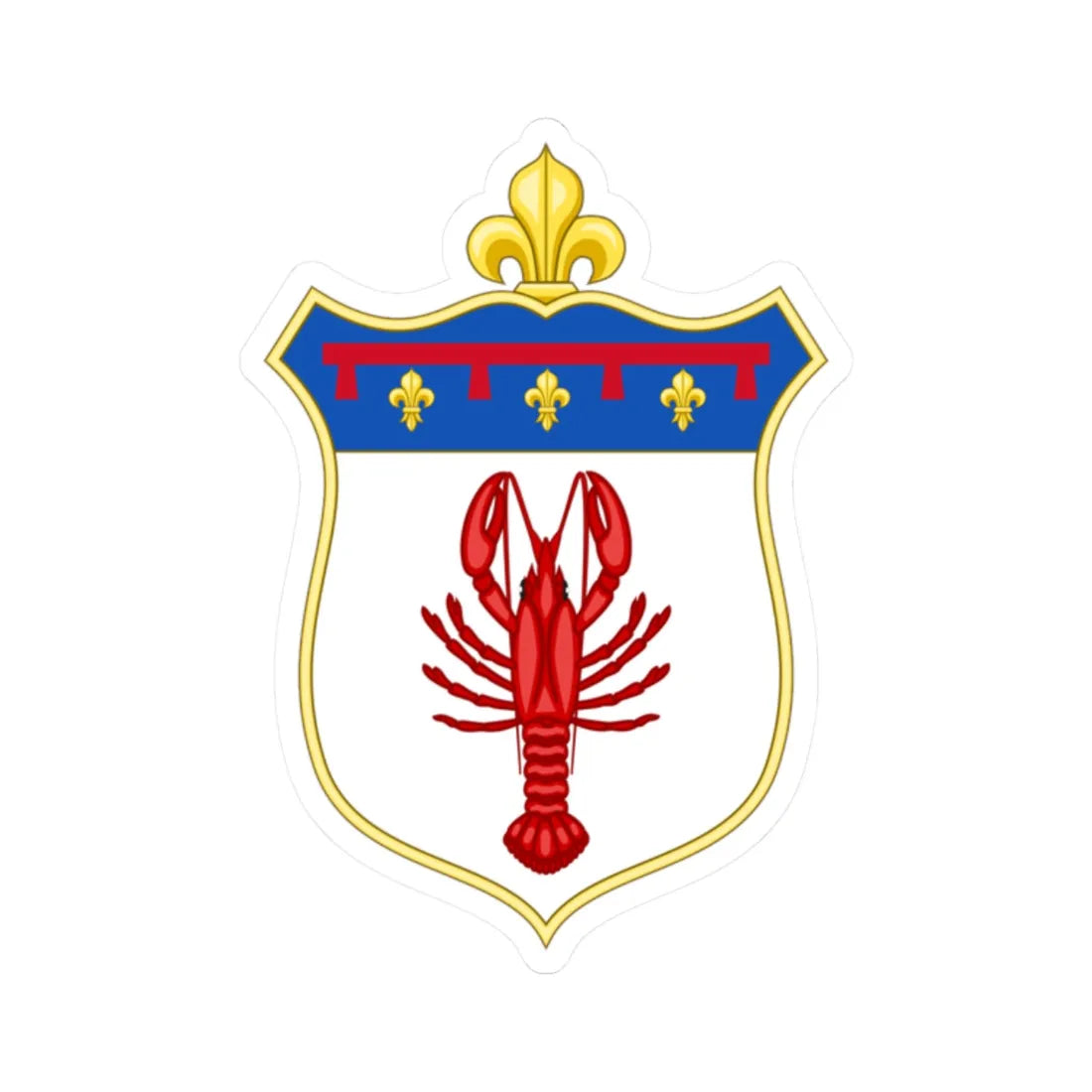 Coat of Arms of Cento Before 1933 (Italy) (Coat of Arms) STICKER Vinyl Kiss-Cut Decal 2 Inch White - The Sticker Space