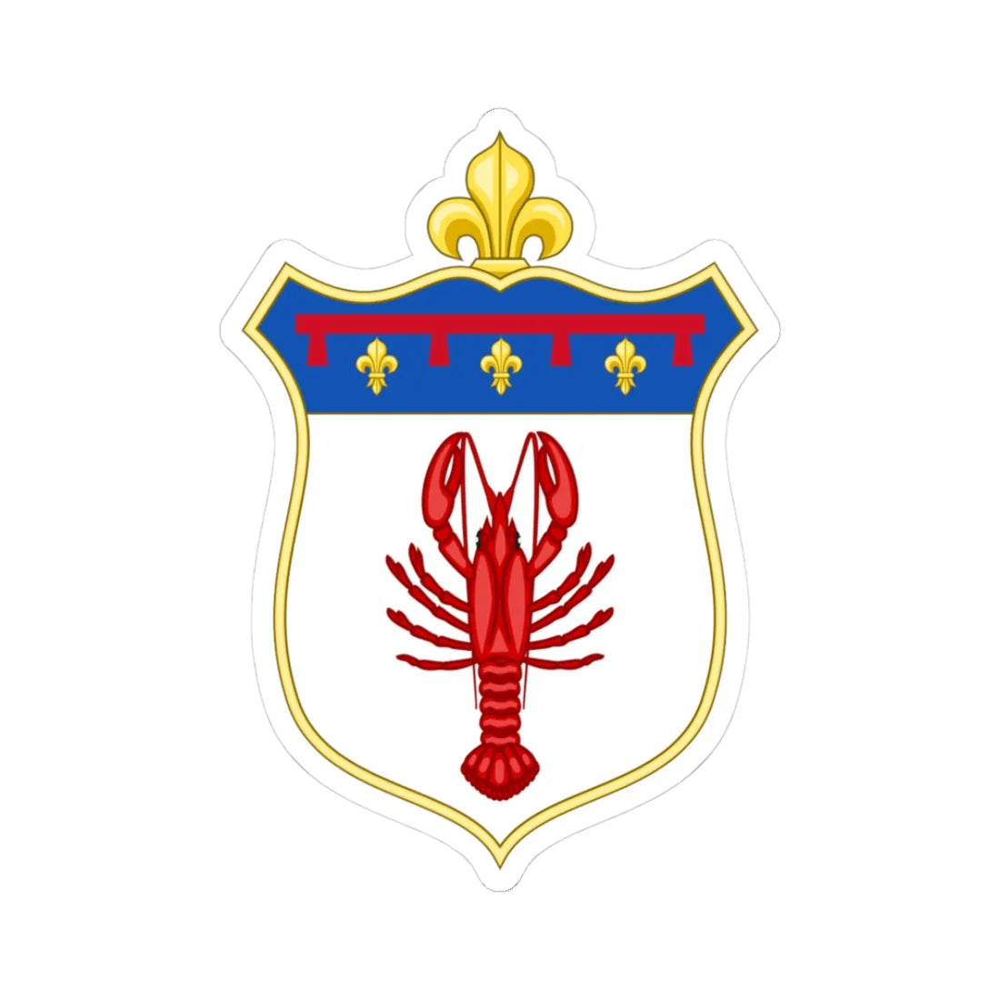 Coat of Arms of Cento Before 1933 (Italy) (Coat of Arms) STICKER Vinyl Kiss-Cut Decal 3 Inch White - The Sticker Space