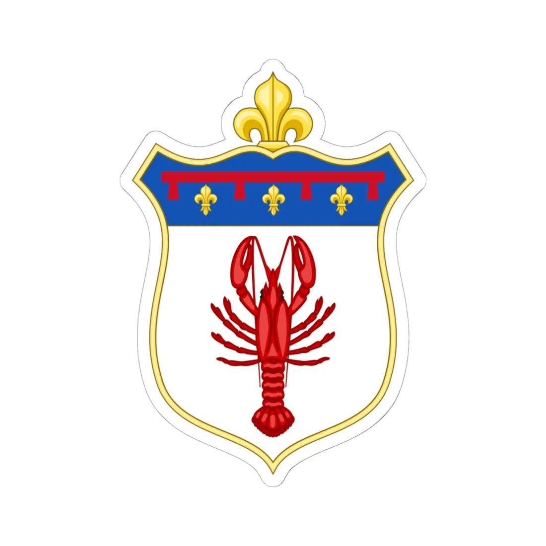 Coat of Arms of Cento Before 1933 (Italy) (Coat of Arms) STICKER Vinyl Kiss-Cut Decal 6 Inch White - The Sticker Space