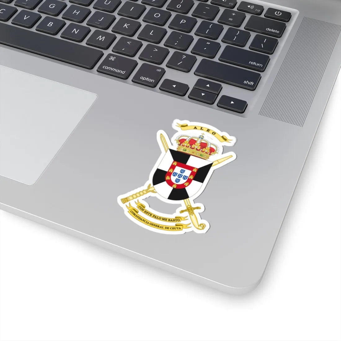 Coat of Arms of Ceuta General Command (Spain) (Coat of Arms) STICKER Vinyl Kiss-Cut Decal - The Sticker Space