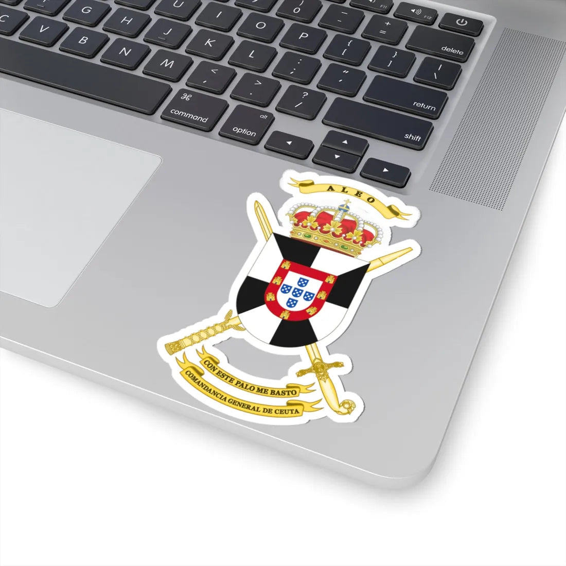 Coat of Arms of Ceuta General Command (Spain) (Coat of Arms) STICKER Vinyl Kiss-Cut Decal - The Sticker Space