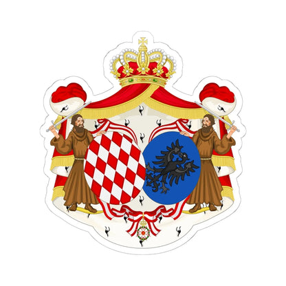 Coat of Arms of Charlene Princess of Monaco (Spain) (Coat of Arms) STICKER Vinyl Kiss-Cut Decal 6 Inch White - The Sticker Space