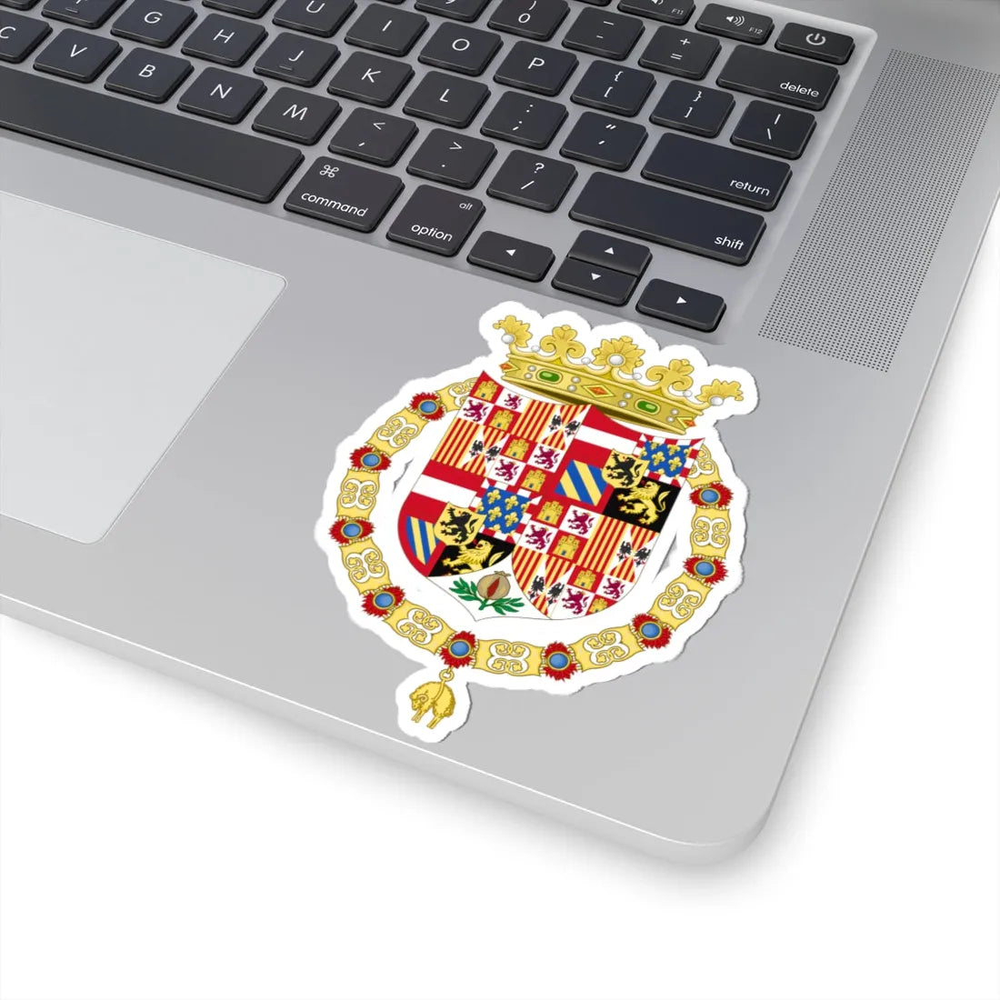 Coat of Arms of Charles I of Spain 1516-1518 (Spain) (Coat of Arms) STICKER Vinyl Kiss-Cut Decal - The Sticker Space