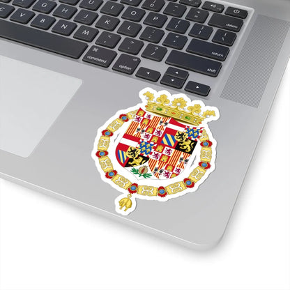 Coat of Arms of Charles I of Spain 1516-1518 (Spain) (Coat of Arms) STICKER Vinyl Kiss-Cut Decal - The Sticker Space
