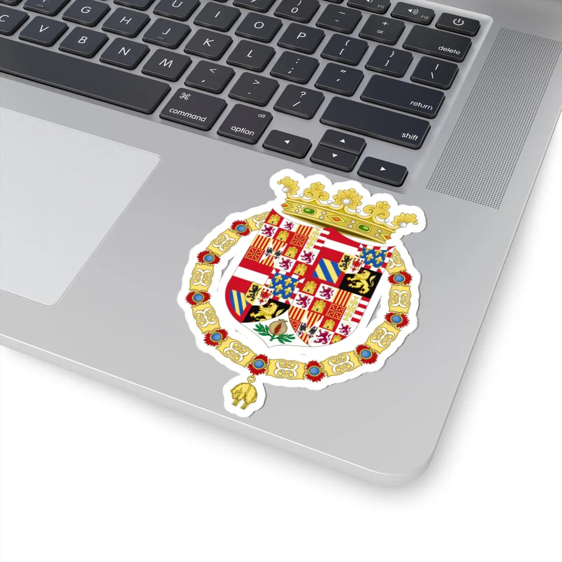 Coat of Arms of Charles I of Spain 1520-1530 (Spain) (Coat of Arms) STICKER Vinyl Kiss-Cut Decal - The Sticker Space