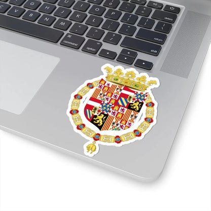 Coat of Arms of Charles I of Spain-Flanders and Tyrol Escutcheon Variant1518-1520 (Spain) (Coat of Arms) STICKER Vinyl Kiss-Cut Decal - The Sticker Space