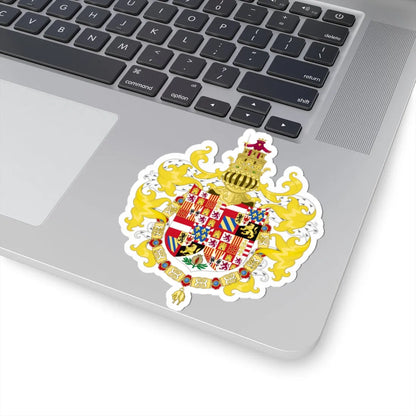 Coat of Arms of Charles I of Spain with Germanic Ornaments 1520-1530 (Spain) (Coat of Arms) STICKER Vinyl Kiss-Cut Decal - The Sticker Space