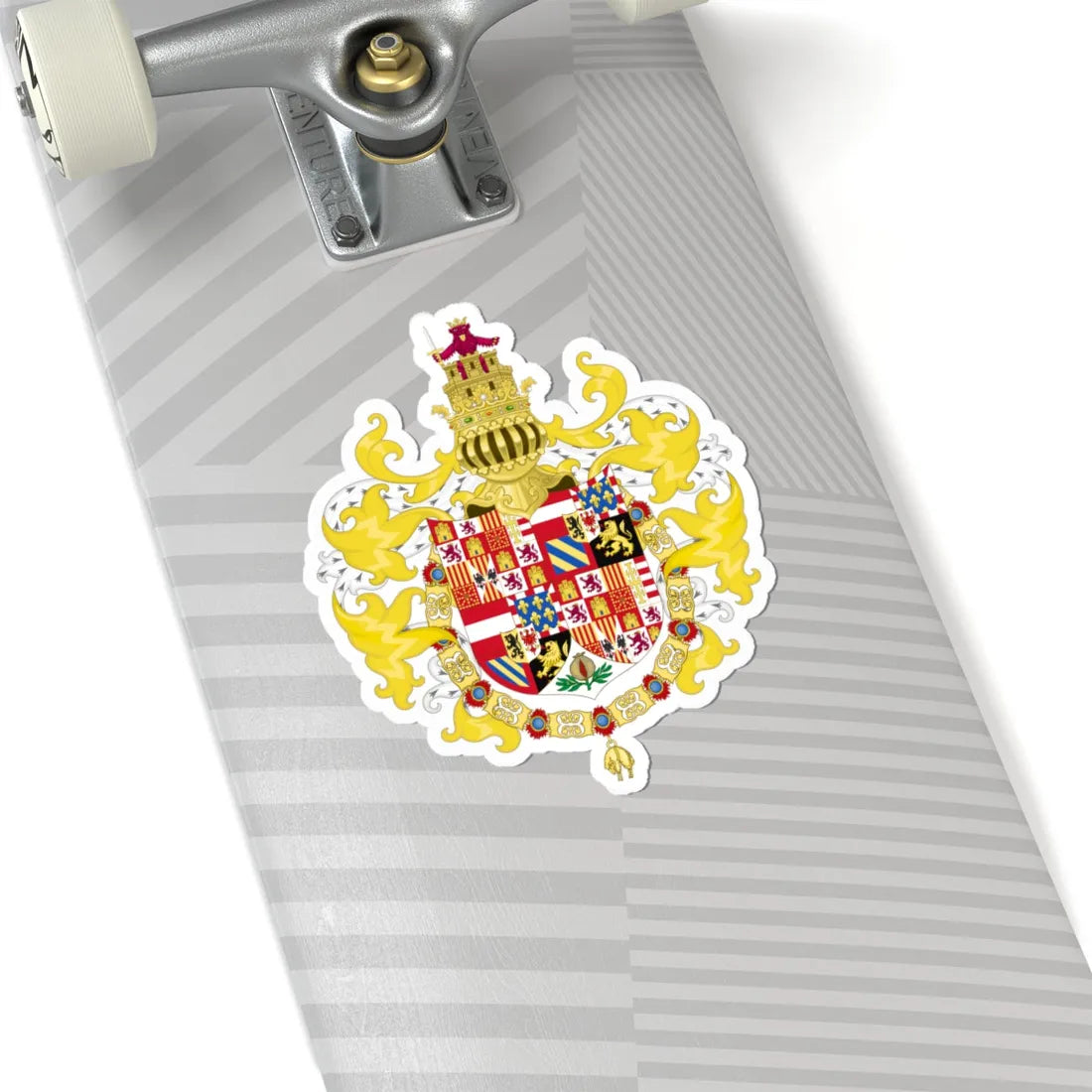 Coat of Arms of Charles I of Spain with Germanic Ornaments 1520-1530 (Spain) (Coat of Arms) STICKER Vinyl Kiss-Cut Decal - The Sticker Space