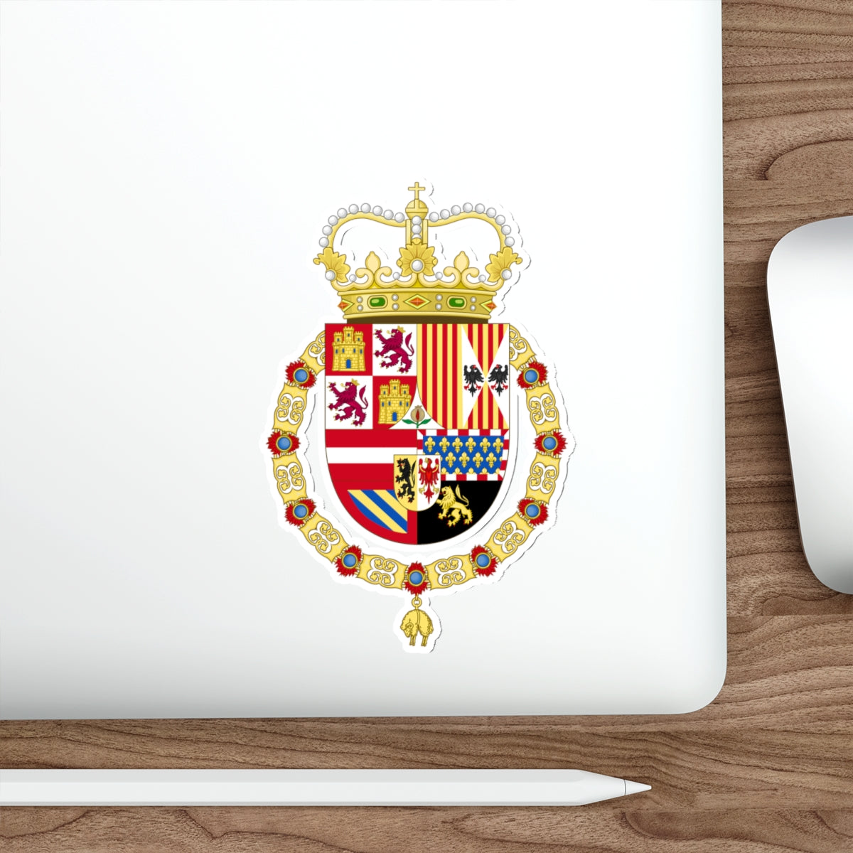 Coat of Arms of Charles II of Spain (1668-1700) STICKER Vinyl Die-Cut Decal-The Sticker Space