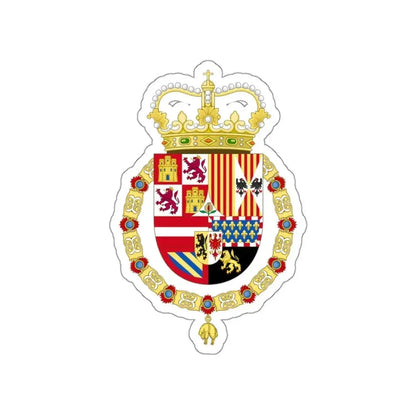 Coat of Arms of Charles II of Spain (1668-1700) STICKER Vinyl Die-Cut Decal 3 Inch - The Sticker Space