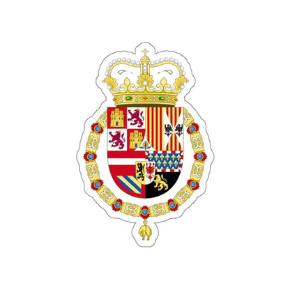 Coat of Arms of Charles II of Spain (1668-1700) STICKER Vinyl Die-Cut Decal 4 Inch - The Sticker Space