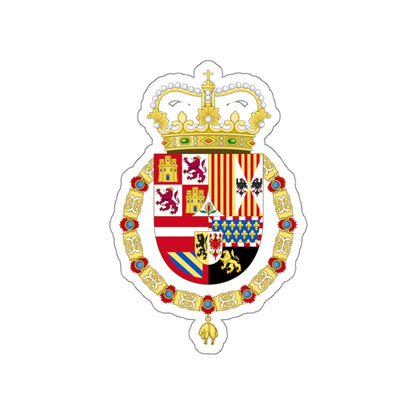 Coat of Arms of Charles II of Spain (1668-1700) STICKER Vinyl Die-Cut Decal-White-The Sticker Space