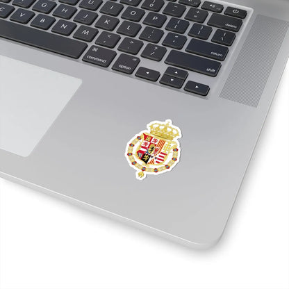 Coat of Arms of Charles II of Spain as Monarch of Naples and Sicily (Italy) (Coat of Arms) STICKER Vinyl Kiss-Cut Decal - The Sticker Space