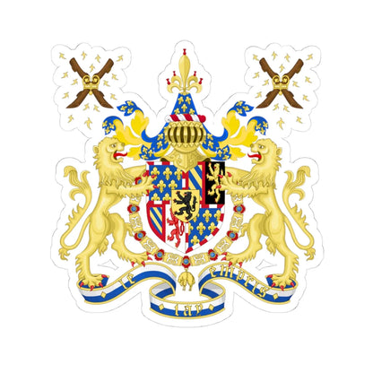 Coat of Arms of Charles the Bold Duke of Burgundy (Spain) (Coat of Arms) STICKER Vinyl Kiss-Cut Decal 4 Inch White - The Sticker Space
