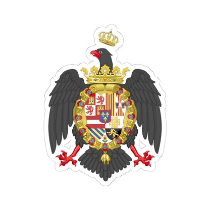 Coat of Arms of Charles V of Sicily (Italy) (Coat of Arms) STICKER Vinyl Kiss-Cut Decal 6 Inch White - The Sticker Space