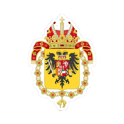 Coat of Arms of Charles VI Holy Roman Emperor-Or shield variant (Austria) (Coat of Arms) STICKER Vinyl Kiss-Cut Decal 3 Inch White - The Sticker Space