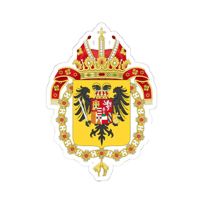 Coat of Arms of Charles VI Holy Roman Emperor-Or shield variant (Austria) (Coat of Arms) STICKER Vinyl Kiss-Cut Decal 6 Inch White - The Sticker Space