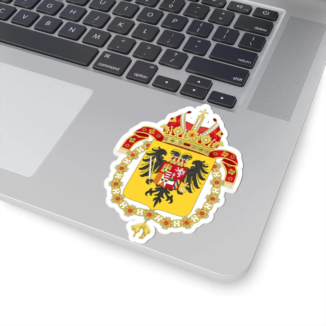 Coat of Arms of Charles VI Holy Roman Emperor-Or shield variant (Austria) (Coat of Arms) STICKER Vinyl Kiss-Cut Decal - The Sticker Space
