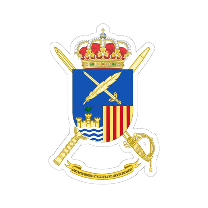 Coat of Arms of CHCM - Balearic Islands (Spain) (Coat of Arms) STICKER Vinyl Kiss-Cut Decal 6 Inch White - The Sticker Space