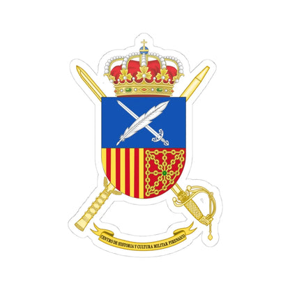 Coat of Arms of CHCM - Pirenaico (Spain) (Coat of Arms) STICKER Vinyl Kiss-Cut Decal 4 Inch White - The Sticker Space