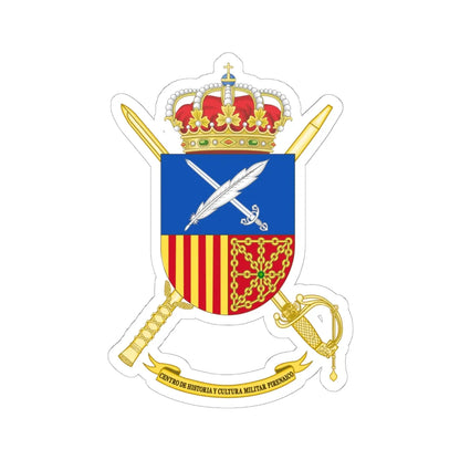 Coat of Arms of CHCM - Pirenaico (Spain) (Coat of Arms) STICKER Vinyl Kiss-Cut Decal 6 Inch White - The Sticker Space