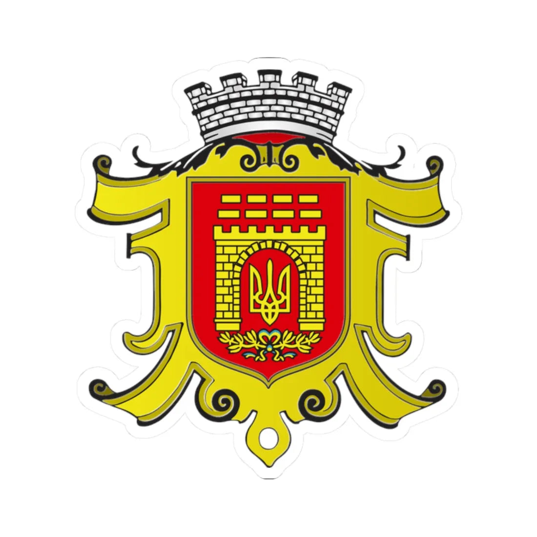 Coat of arms of Chernivtsi (Ukraine) (Coat of Arms) STICKER Vinyl Kiss-Cut Decal - The Sticker Space