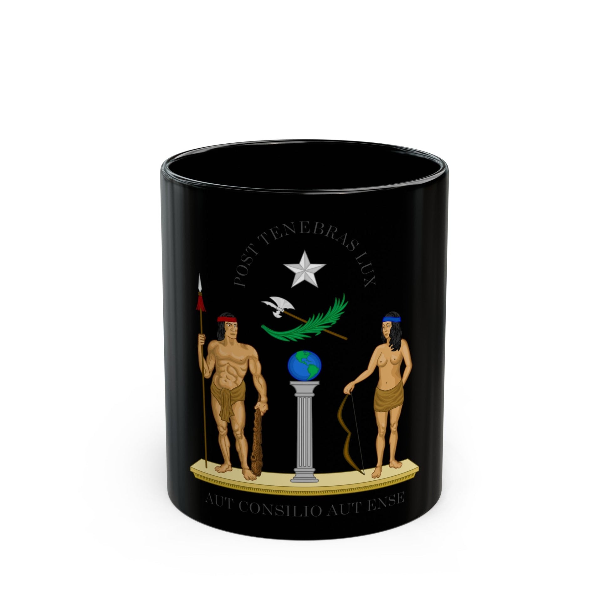 Coat of Arms of Chile (1812-1814) - Black Coffee Mug-11oz-The Sticker Space