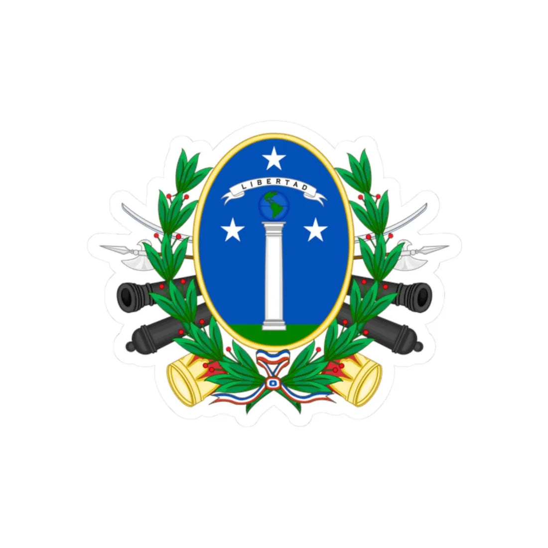 Coat of Arms of Chile (1819-1834) - STICKER Vinyl Kiss-Cut Decal 2 Inch White - The Sticker Space