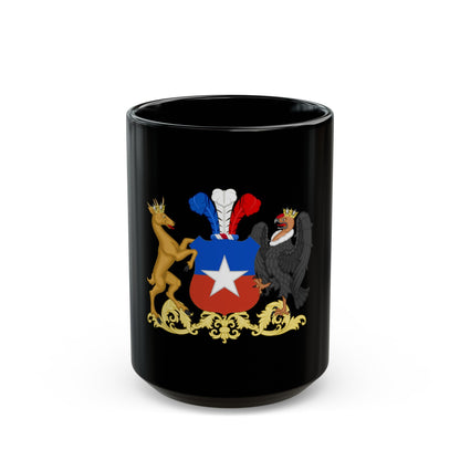 Coat of Arms of Chile (1834-1920) - Black Coffee Mug-15oz-The Sticker Space