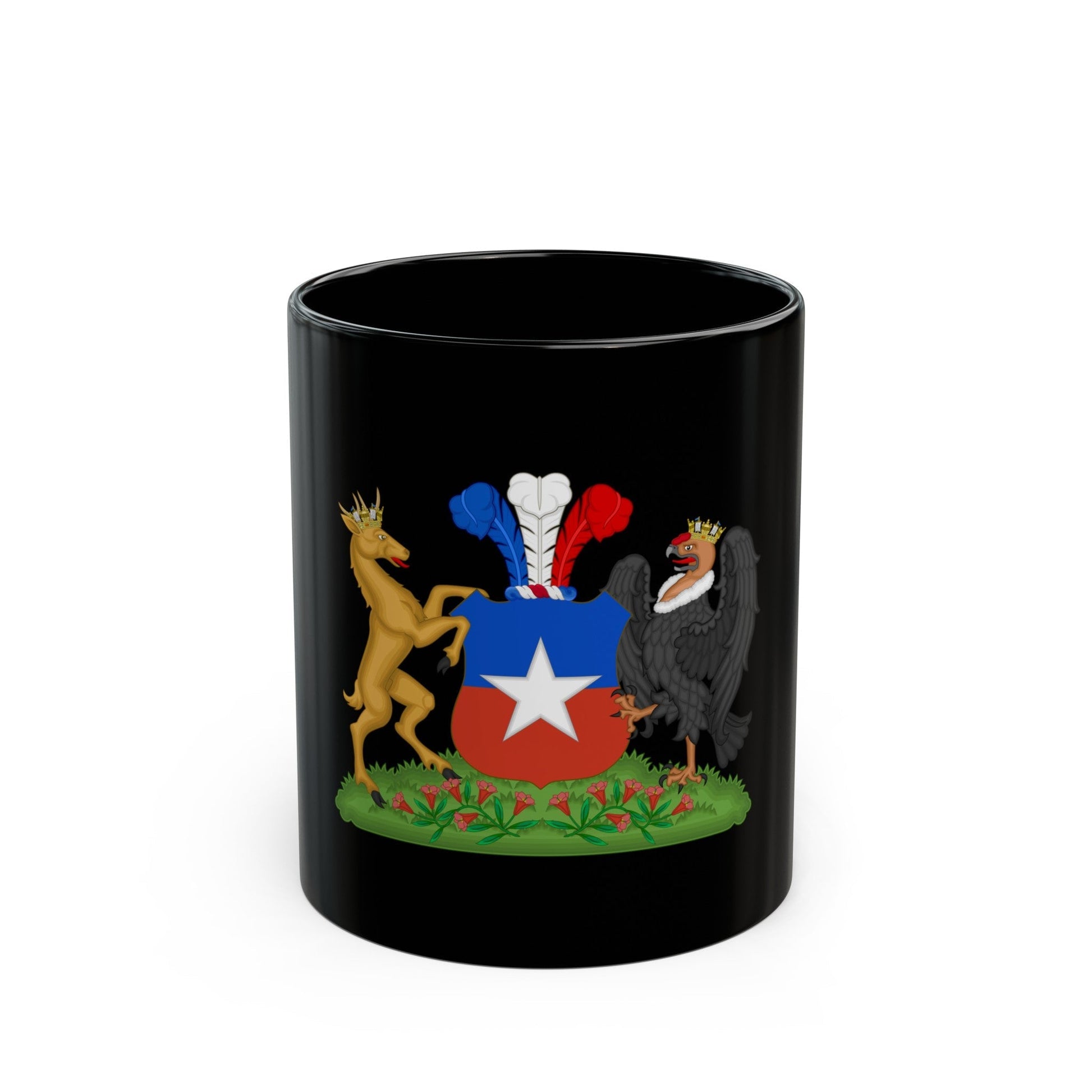 Coat of Arms of Chile (1834-1920) Compartment Variant - Black Coffee Mug-11oz-The Sticker Space