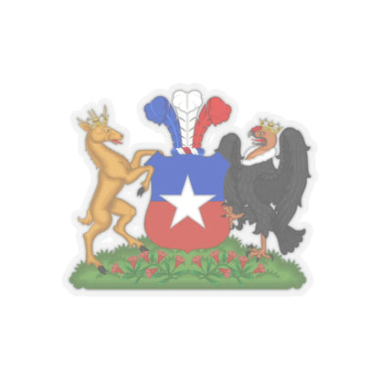 Coat of Arms of Chile (1834-1920) Compartment Variant - STICKER Vinyl Kiss-Cut Decal 2 Inch Transparent - The Sticker Space