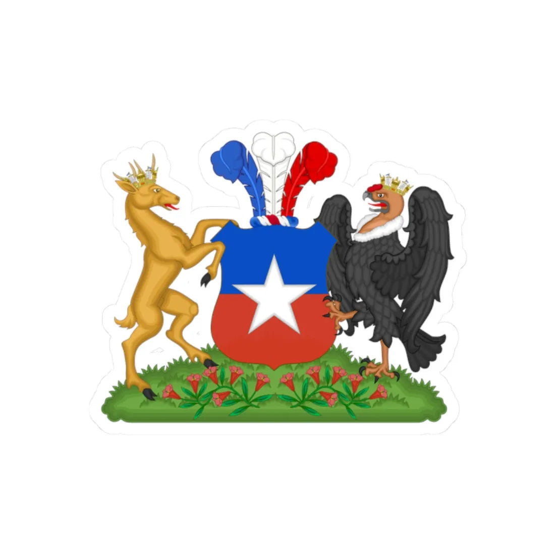 Coat of Arms of Chile (1834-1920) Compartment Variant - STICKER Vinyl Kiss-Cut Decal 2 Inch White - The Sticker Space