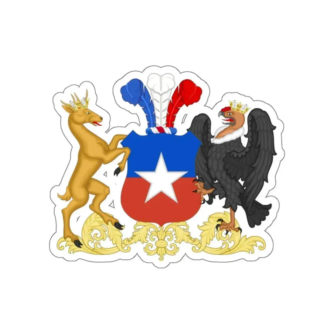 Coat of Arms of Chile (1834-1920) STICKER Vinyl Die-Cut Decal 6 Inch - The Sticker Space
