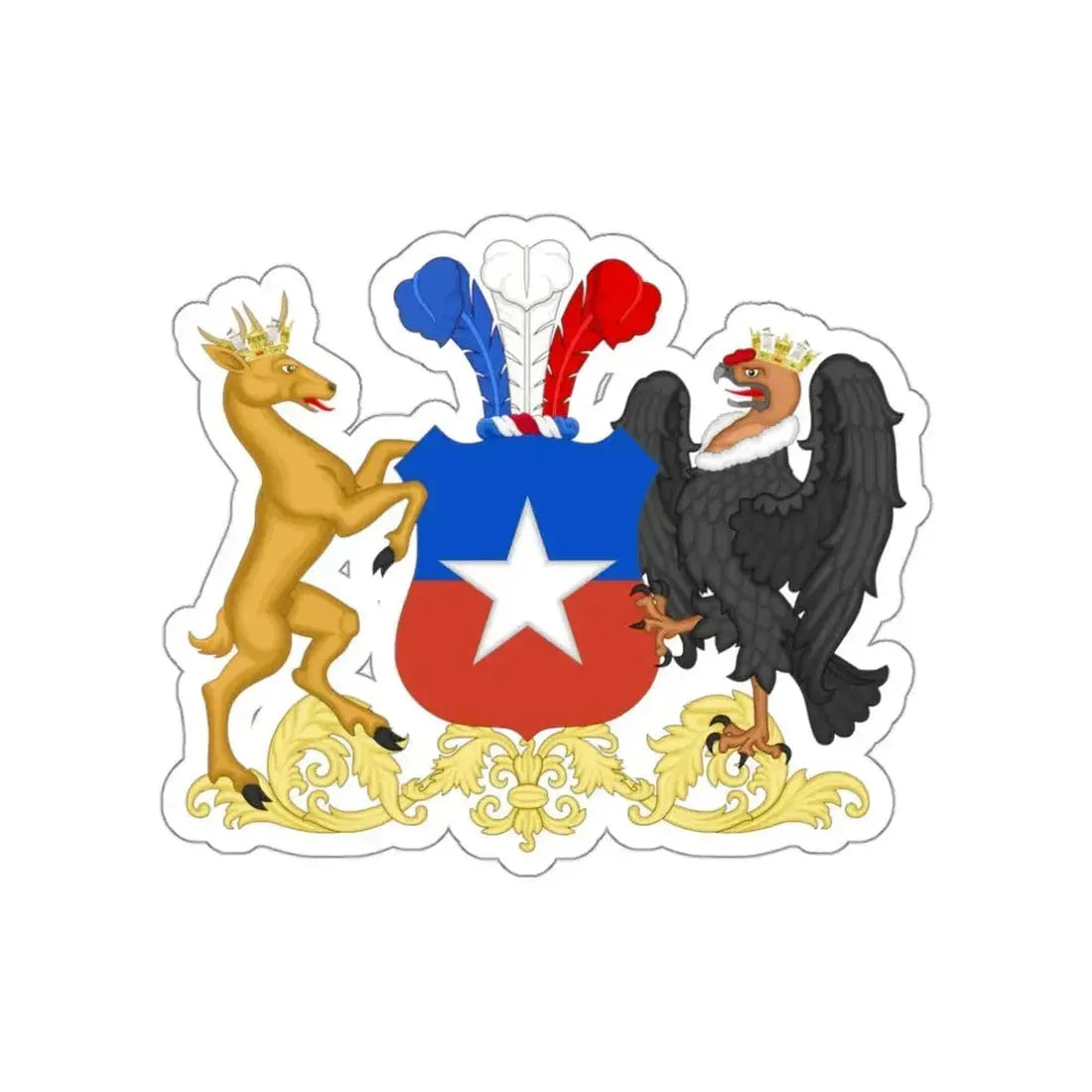 Coat of Arms of Chile (1834-1920) STICKER Vinyl Die-Cut Decal - The Sticker Space