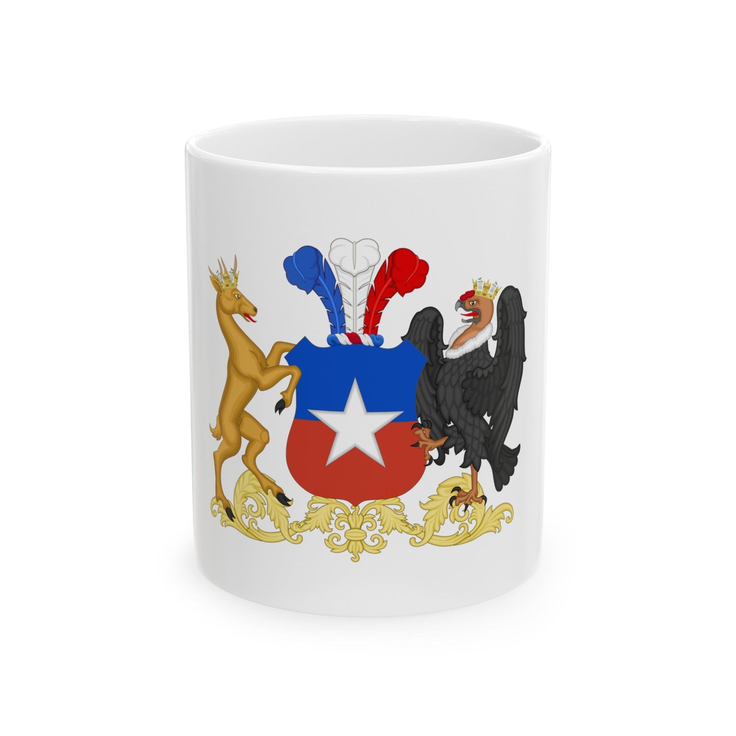 Coat of Arms of Chile (1834-1920) - White Coffee Mug-11oz-The Sticker Space