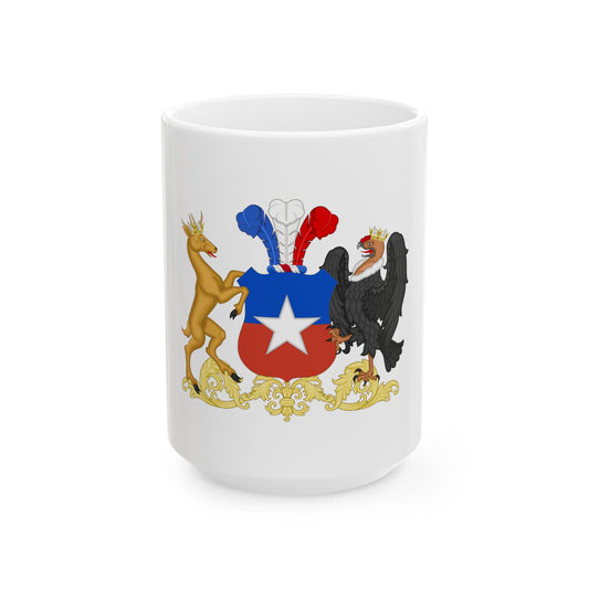 Coat of Arms of Chile (1834-1920) - White Coffee Mug-15oz-The Sticker Space